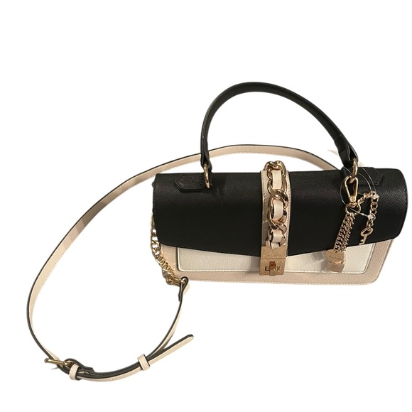 Aldo Colorblock Crossbody Bag in Black and Cream - Picture 5 of 5